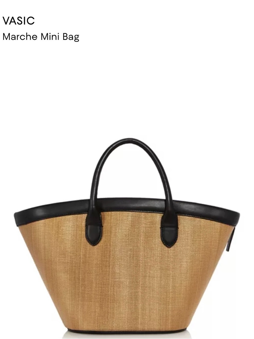 VASIC Marche Mini Tote in Natural and Black
